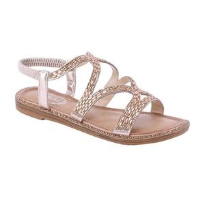 Selina Gold and Rhinestone Cage Sandals